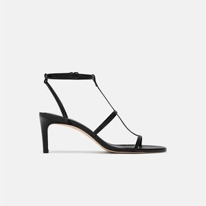 Zara Black Strappy Stiletto Sandal